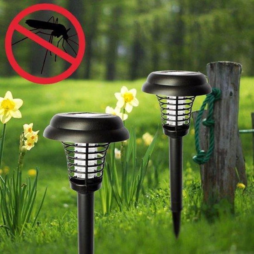 Grundig 12217 - Lámpara solar LED y zapper de insectos LED/1xAA 600 mAh