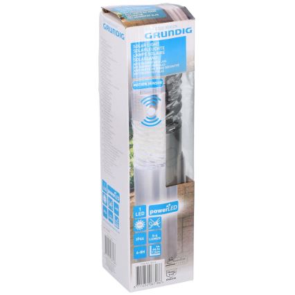 Grundig 14 - Lámpara solar LED con sensor de movimiento y crepuscular LED 1xAAA 600 mAh IP44