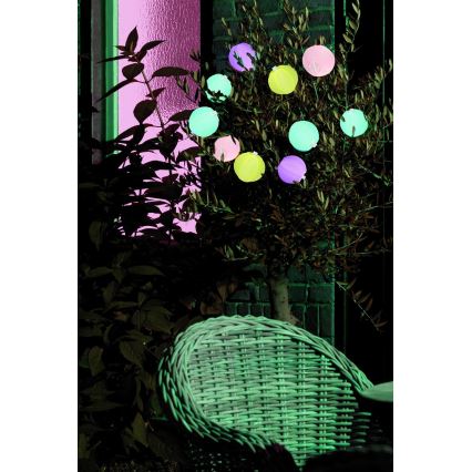 Grundig 14106 - Cadena solar LED 2,4m 10xLED/1,2V 600 mAh