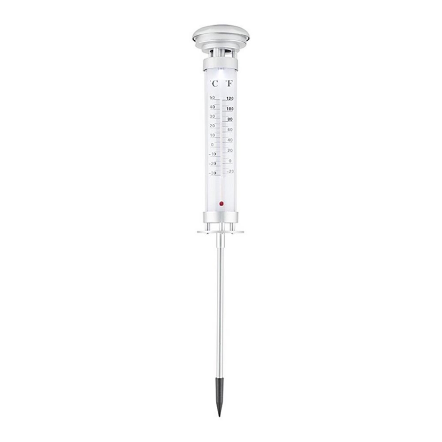 Grundig 89640 - Lámpara solar LED con termómetro 1xLED/1,2V 600 mAh IP44