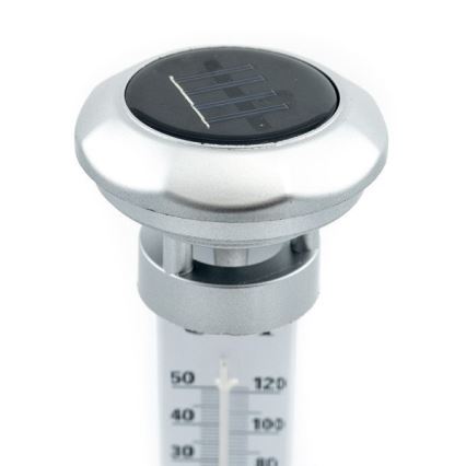 Grundig 89640 - Lámpara solar LED con termómetro 1xLED/1,2V 600 mAh IP44