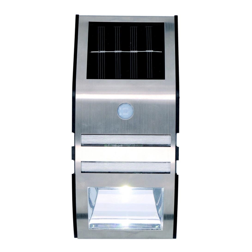 Grundig - Aplique solar LED con sensor de movimiento y crepúsculo LED/1xAA 600mAh IP64