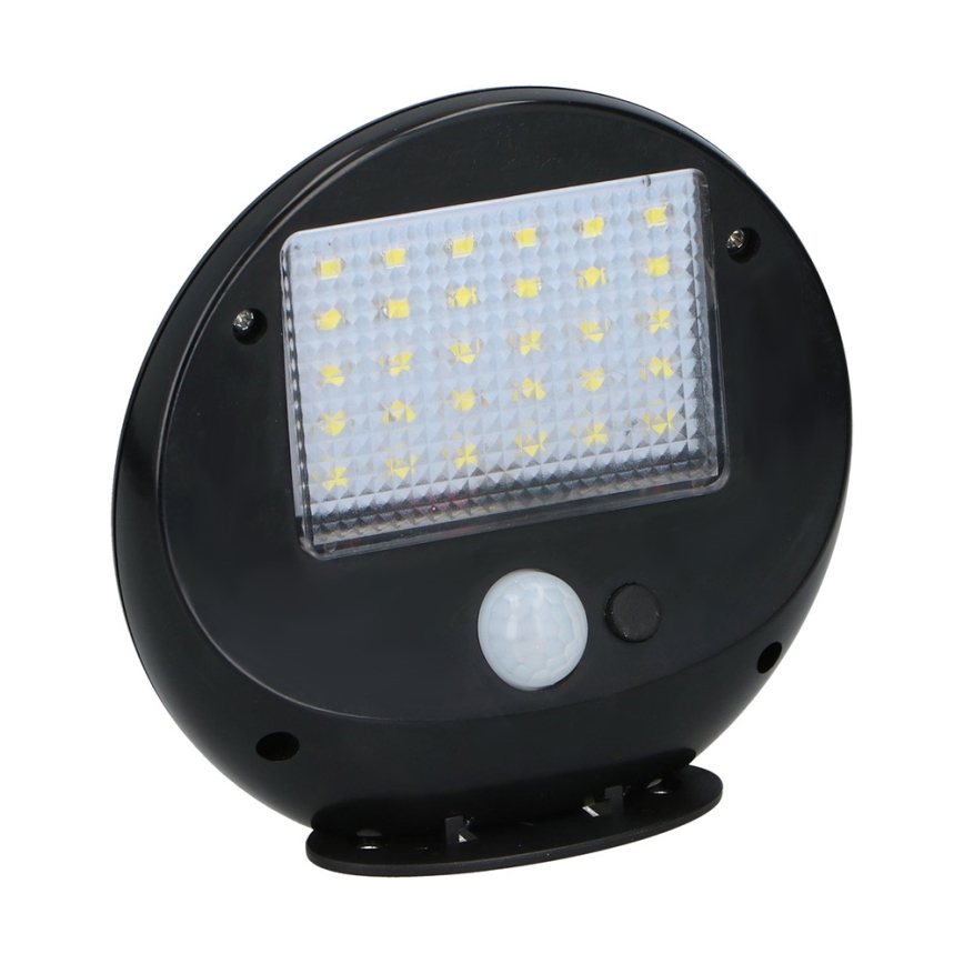 Grundig - Juego de 2 lámparas solares de pared LED con sensor de movimiento y crepúsculo LED/3,2V 600 mAh