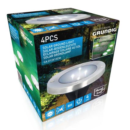 Grundig - SET de 4 luces solares LED LED/1W/1,2V 600 mAh IP65