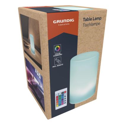 Grundig - Lámpara de mesa regulable LED RGB LED/3xAAA + mando a distancia