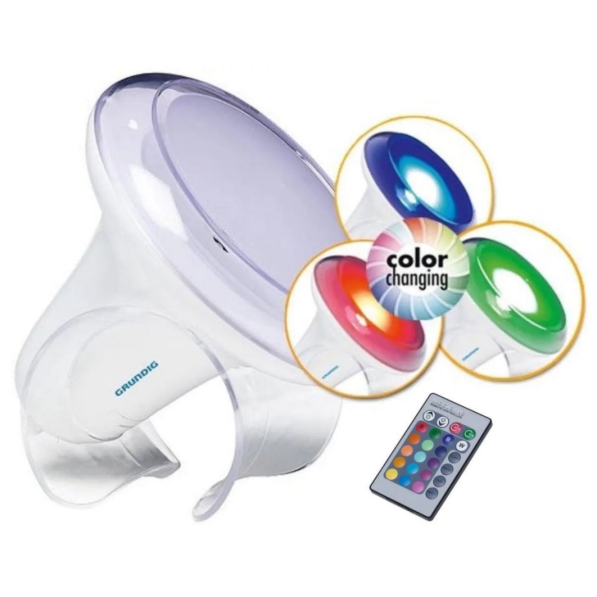 Grundig - Lámpara de mesa LED RGB regulable LED/1W/230V+ mando a distancia