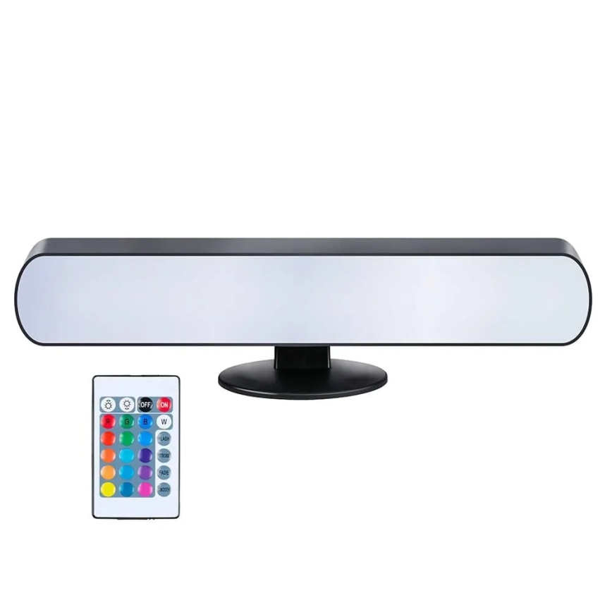 Grundig - Lámpara de mesa LED RGBW regulable LED/0,7W/5V negra + mando a distancia
