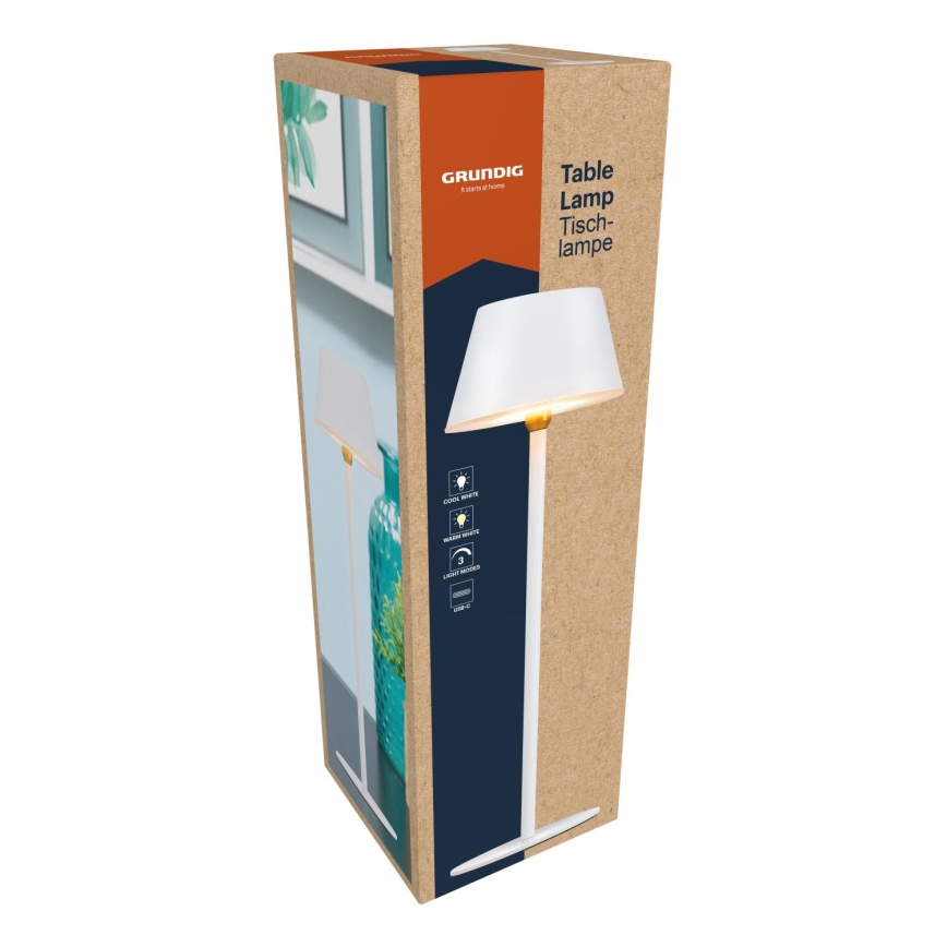 Grundig - Lámpara de mesa táctil LED/5V 1200 mAh