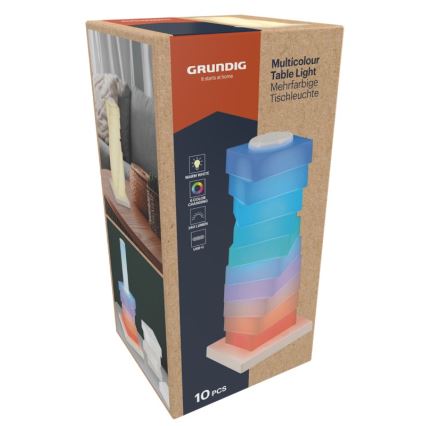 Grundig - Lámpara de mesa táctil LED RGB/4W/5V