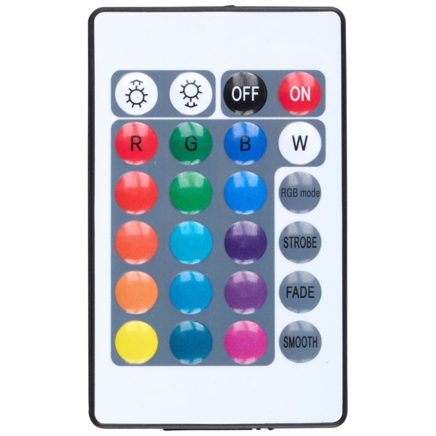 Grundig - Lámpara de pie LED RGBW regulable LED/10W/5V, negra + mando a distancia