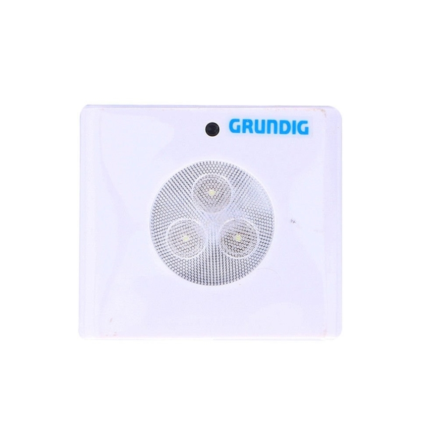 Grundig - Lámpara nocturna LED con sensor 3xLED/3xAAA