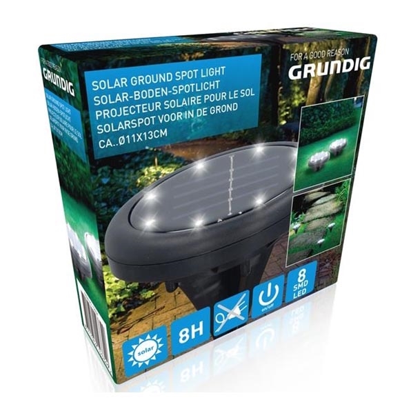 Grundig - Lámpara solar LED 8xLED/1xAA 600 mAh