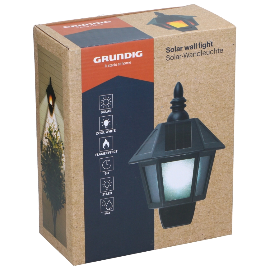 Grundig - Lámpara de pared solar LED LED/1,2V 600 mAh IP44