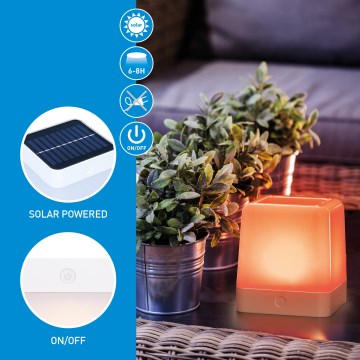 Grundig - Lámpara solar LED RGB LED/3,7V