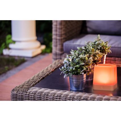 Grundig - Lámpara solar LED RGB LED/3,7V