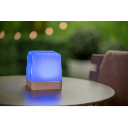 Grundig - Lámpara solar LED RGB LED/3,7V