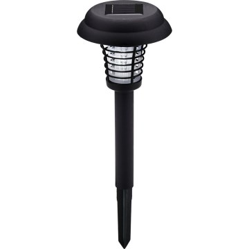 Grundig - Lámpara solar LED y trampa para insectos con LED UV/1xAA 600 mAh IPX4