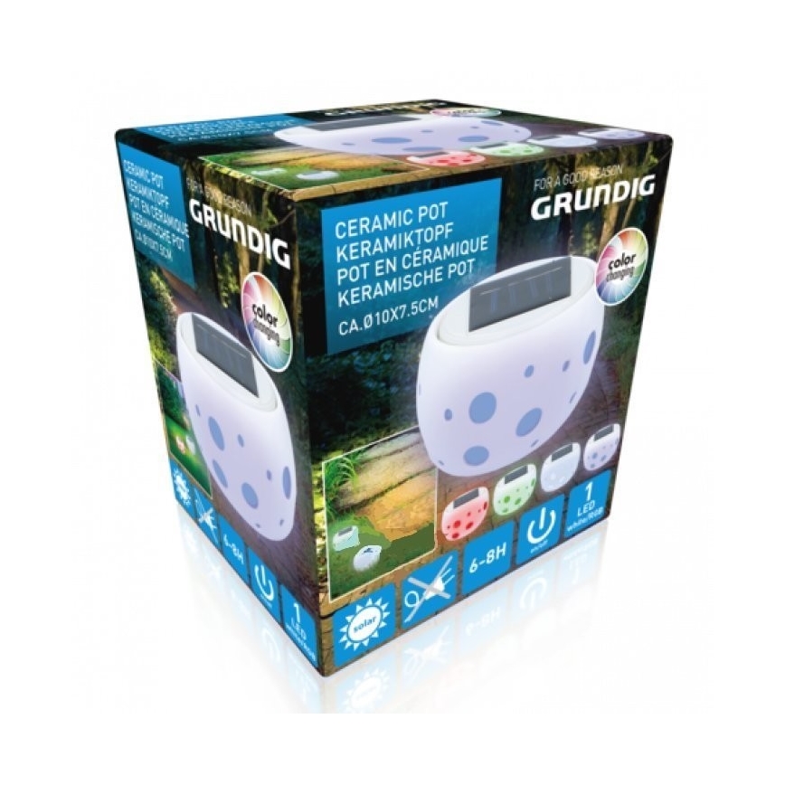 Grundig - LED Lámpara solar 2xLED/0,06W/1,2V