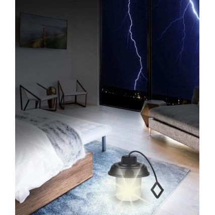 Grundig - linterna de camping LED/3xAA 3000/4500/6000K IP44 negra