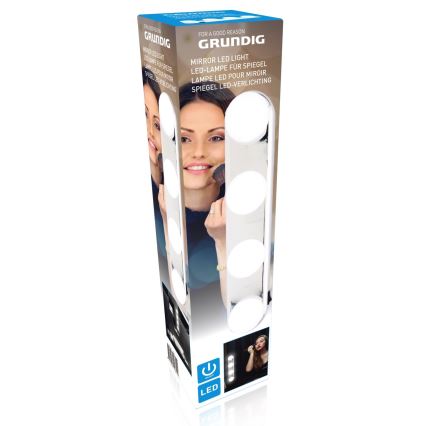 Grundig - Luz LED para espejos 4xLED/4xAA