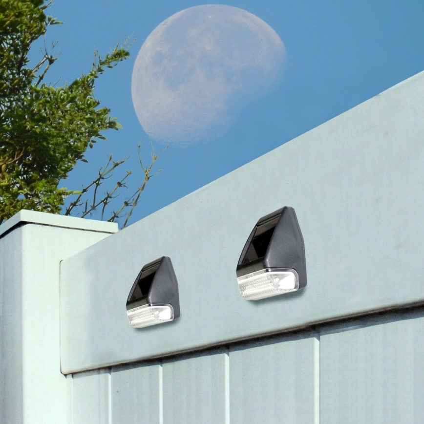 Grundig - Set 2x LED Apliques solar 2xLED/1xAA