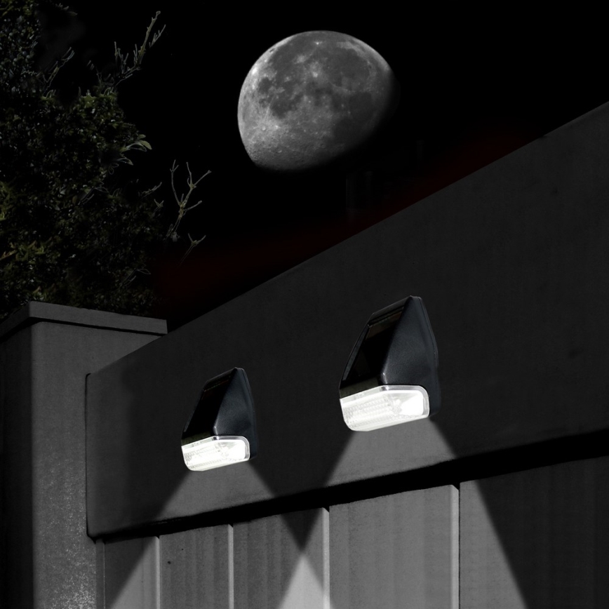 Grundig - Set 2x LED Apliques solar 2xLED/1xAA