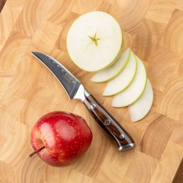 Gudaro - Cuchillo de cocina BIRD BEAK 7,6 cm de acero damasco