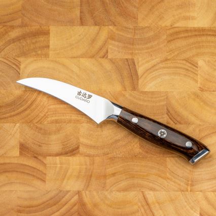 Gudaro -Cuchillo de cocina de damasco para frutas FENG 3,5, acero damasco de 67 capas, longitud 9,5cm