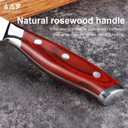 Gudaro - Cuchillo de cocina KENSHO 3,5, 67 capas de acero, longitud 9,5 cm