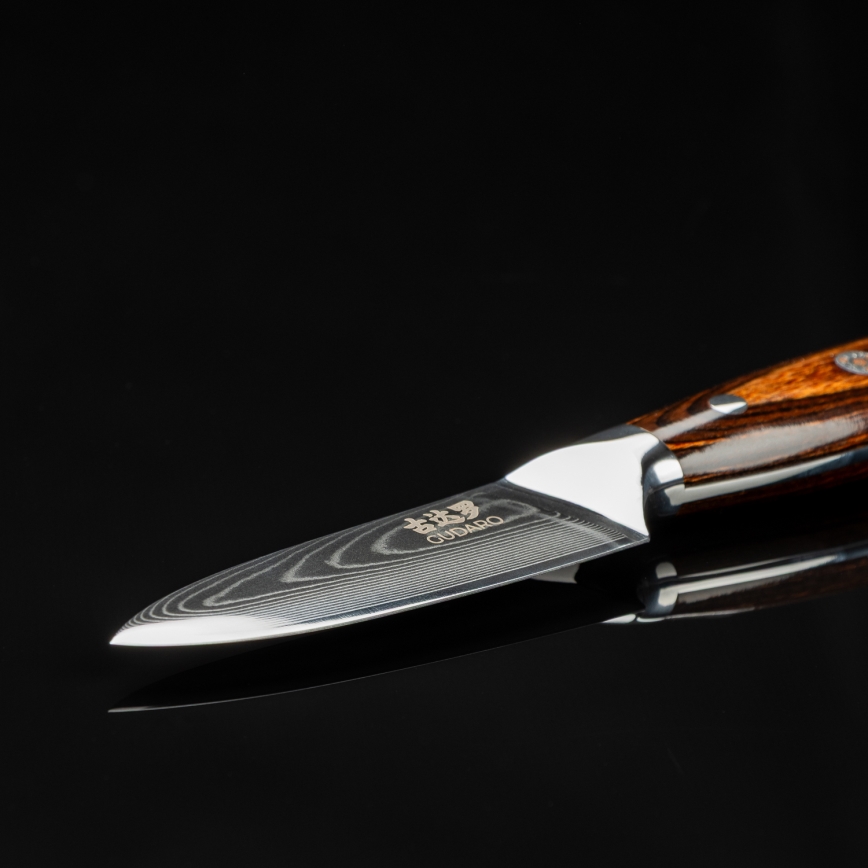 Gudaro - Cuchillo de cocina PARING 7,6 cm, acero damasco