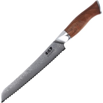 Gudaro - Cuchillo para pan de cocina Damasco TAKUMI 8