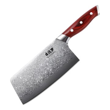 Gudaro - Hachuela de cocina KENSHO en acero Damasco 6,5