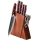 Gudaro - Set de cuchillos de cocina en bloque KENSHO, 7 piezas, madera de acacia