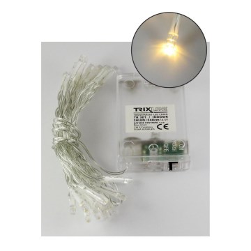 Guirnalda de luces LED 20xLED/2 funciones 2,4 m blanco cálido