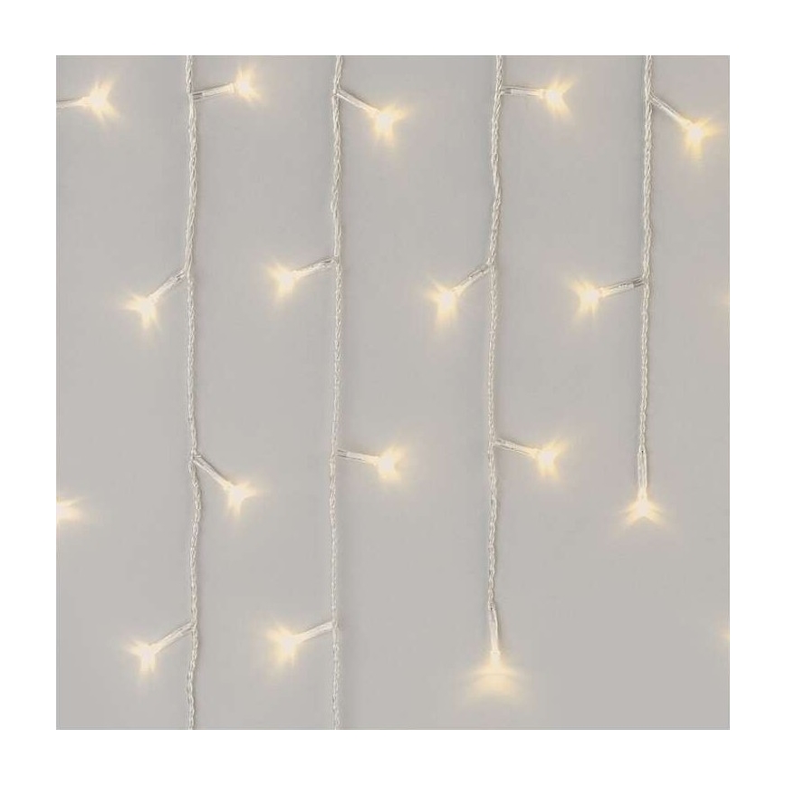 Guirnalda de luces LED para exteriores 300 LEDs/8 modos 10 m IP44, blanco cálido + mando a distancia