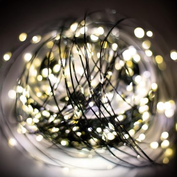 Guirnalda de Navidad LED para exterior 1500 LEDs/230V 8 funciones 153 m IP44 blanco cálido + mando a distancia