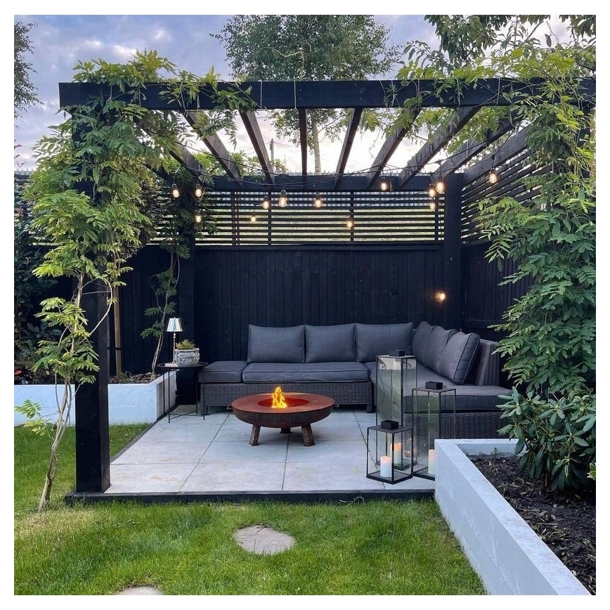 Guirnalda decorativa LED para exterior 20xE27/1W/230V, 11,44 m, IP44, negra