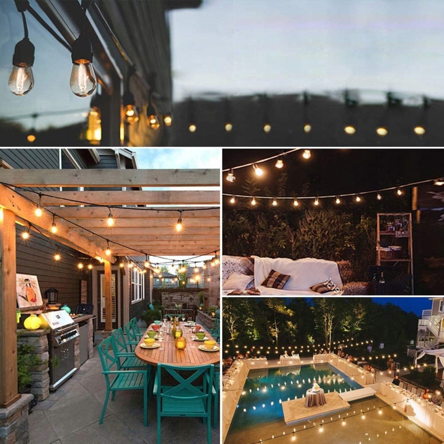 Guirnalda decorativa LED para exterior 5xE27/1W/230V 5,94 m IP44 negra