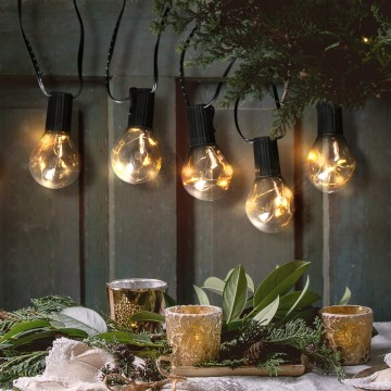 Guirnalda decorativa LED para exterior GIRLANDA 10xLED/3xAA 3 m IP44 blanco cálido