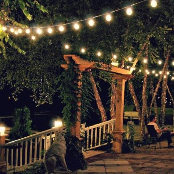 Guirnalda decorativa LED para exterior GIRLANDA G45 10xE27/230V 8m IP44 blanco cálido