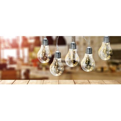 Guirnalda decorativa LED SMOLDER 2,1 m 10xLED/2xAA