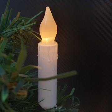 Guirnalda decorativa navideña LED 10xLED/2xAA 1,65 m, blanco cálido, luces en forma de vela