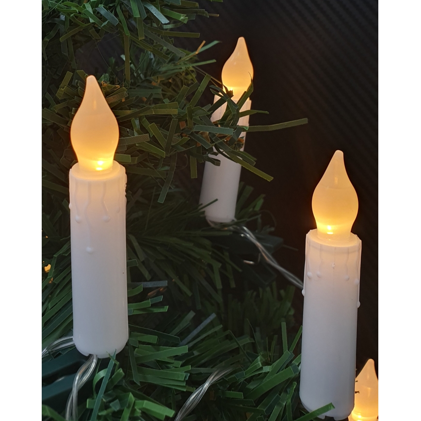 Guirnalda decorativa navideña LED 10xLED/2xAA 1,65 m, blanco cálido, luces en forma de vela