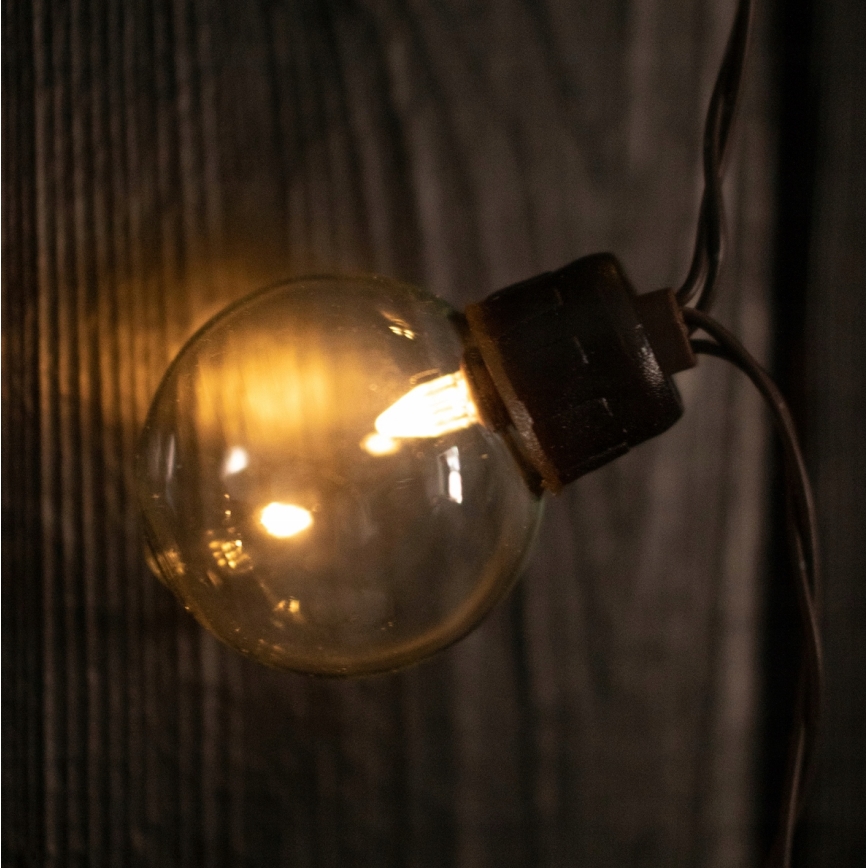 Guirnalda decorativa solar LED 30 LEDs / 8 funciones 500 mAh 10,6 m IP67 blanco cálido