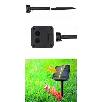 Guirnalda decorativa solar LED 50xLED/8 funciones 500 mAh 9,5 m IP67 blanco cálido