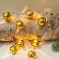 Guirnalda LED 10xLED/2xAA/blanco cálido 1,8 m con cascabeles