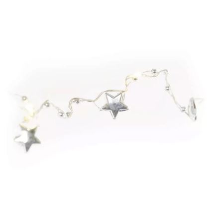 Guirnalda LED, 20 LEDs, alimentada por 2 pilas AA, 2,2 m, blanco cálido