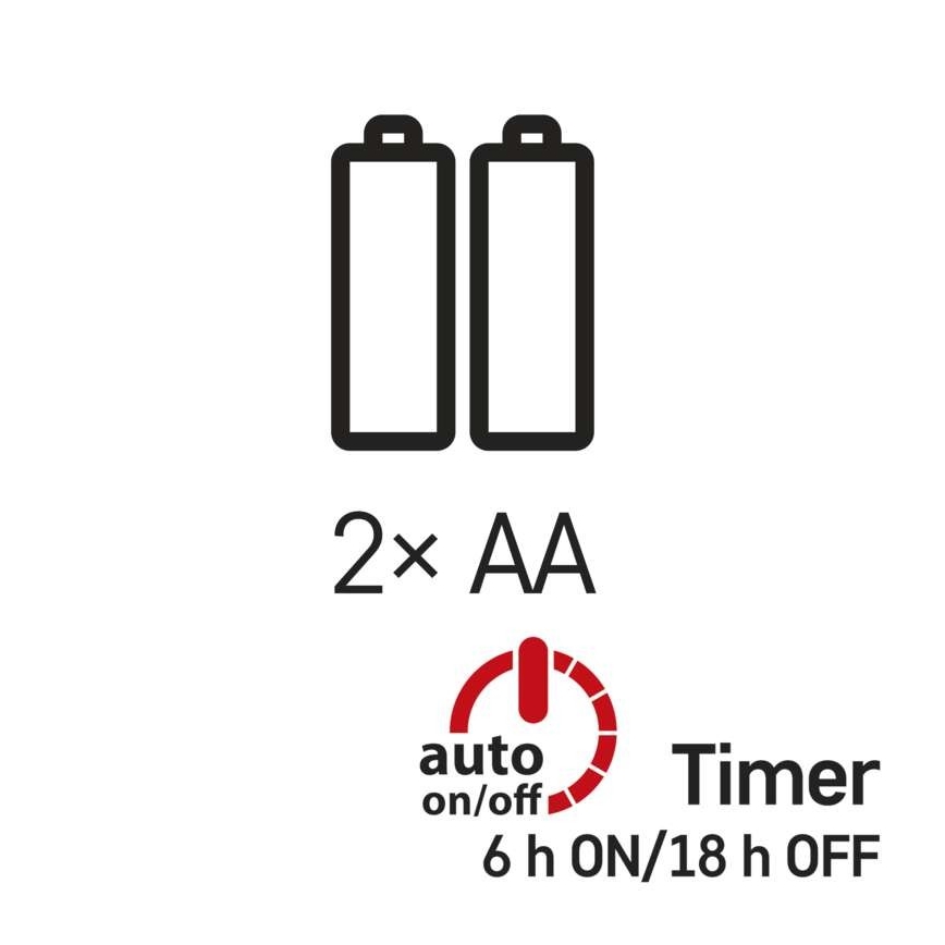 Guirnalda LED 20 luces — 2,4 m, blanco cálido