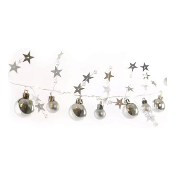 Guirnalda LED 20xLED/2xAA 2,2 m blanco cálido