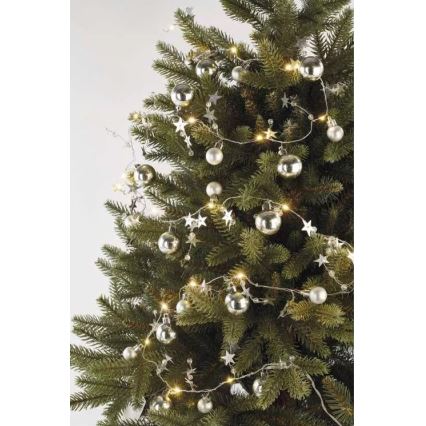 Guirnalda LED 20xLED/2xAA 2,2 m blanco cálido